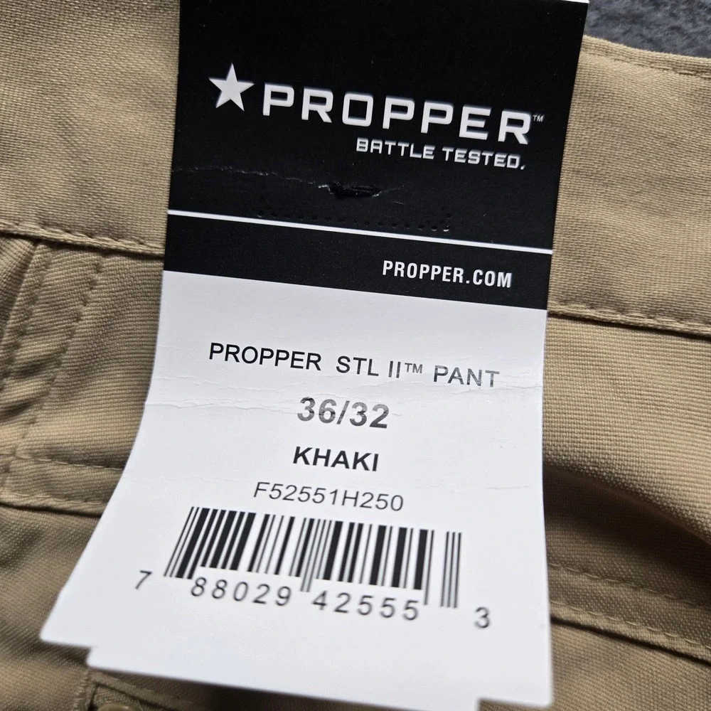 Propper STL II Tactical Pants 36x32 Khaki NWT Stretch Nylon‎ Discontinued F52551